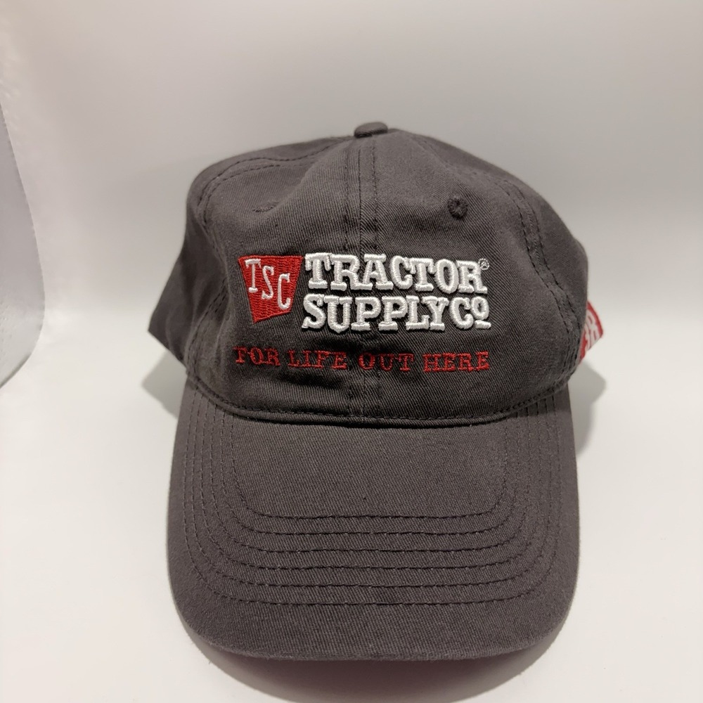 Tractor Supply Co TSC Gray Adjustable Hat Cap For Life Out Here OTTO Mens OSFM